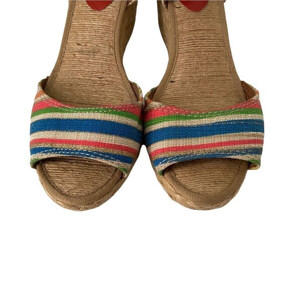 Lucky Brand Kyndra Multi-Color Espadrille Wedge Sandal in Size 8M - Picture 8 of 12